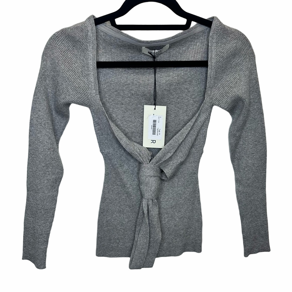 NWT Atoir Rae Gray Tied Top Size Small